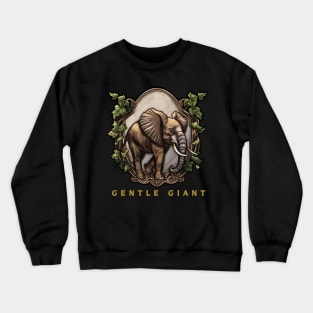 Elephant "Gentle Giant", Elephant Lover , Elephant  Gift Crewneck Sweatshirt